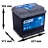 Excell EB500 Starterbatterie 50Ah 450A + 10g Batterie-Pol-Fett
