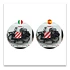 Alu-Warntafel 50x50cm für Italien/Spanien 2 in 1