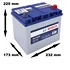 Starterbatterie S4 024 60Ah 540A 12V + 10g Pol-Fett